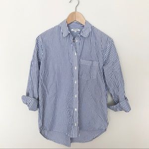 MADEWELL boyfriend striped button down shirt